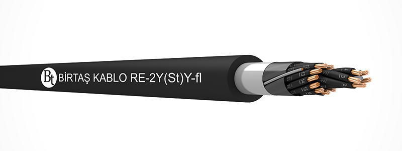 RE-2Y(St)Y-fl    70°C  /  500 V Cu/PE/OSCR/PVC/MC